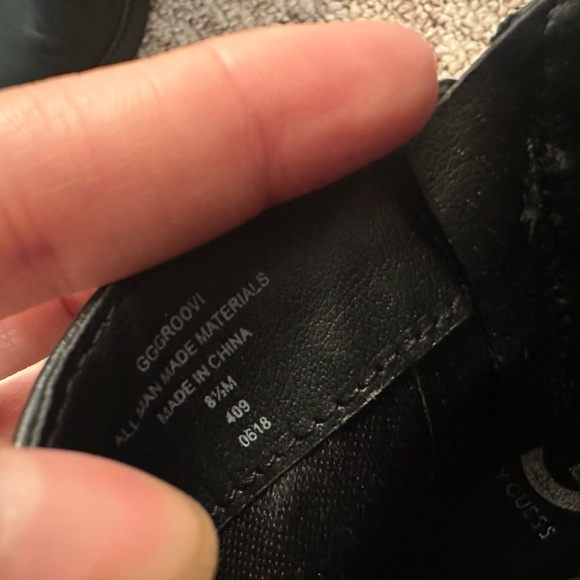 Guess Black Combat Moto Boots with Studded Detailing size 8.5 - Picture 6 of 7